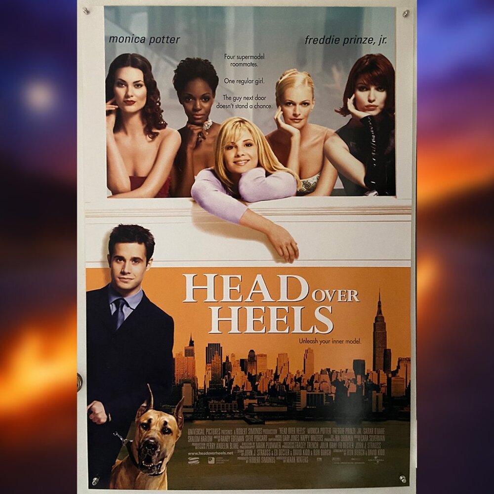 HEAD OVER HEELS (2001) - ORIGINAL DOUBLE SIDED MOVIE POSTER